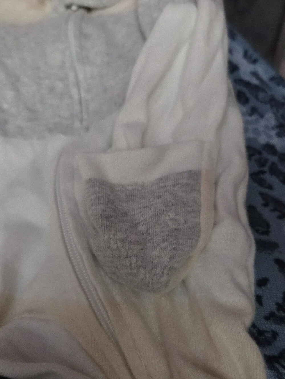 The Honest Company Gray and Cream Striped Baby Footie One-Piece Newborn NWOT